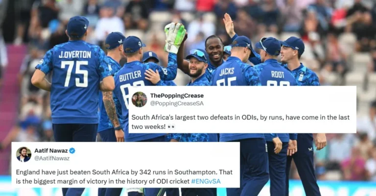 Fans react as England prevent whitewash with record 342-run victory in final ODI; South Africa win series 2-1
