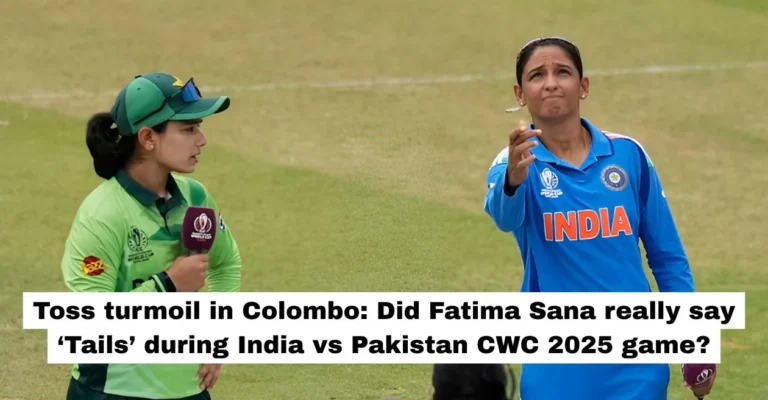 Did Fatima Sana actually say ‘tails’? Toss confusion steals spotlight in IND-W vs PAK-W World Cup 2025 clash