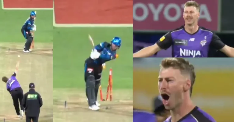WATCH: Riley Meredith floors Mackenzie Harvey with an unplayable delivery in BBL|15