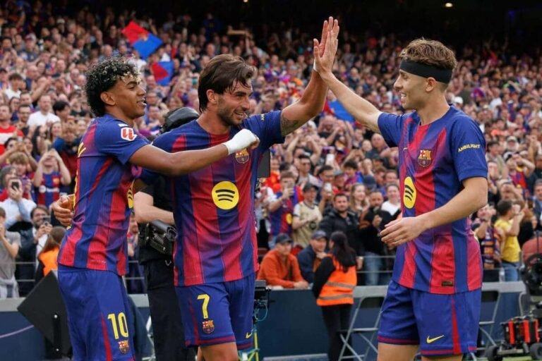 Barcelona 4-1 Espanyol: Champions move nine clear