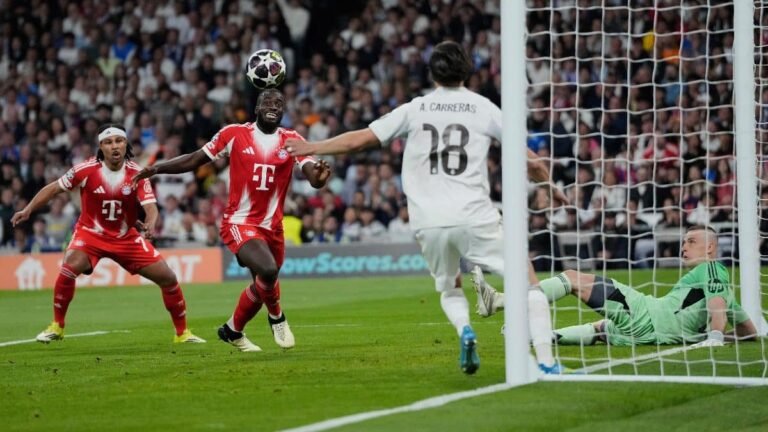 Upamecano misses huge early chance to put Bayern Munich ahead vs Real Madrid in Champions League tie