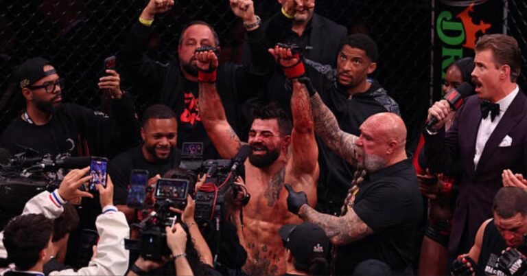 Mike Perry TKOs Nate Diaz in Crazy Blood-Soaked Brawl – Rousey vs. Carano Highlights