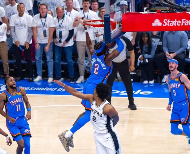 Gilgeous-Alexander takes over as Thunder survive Spurs 122-113 to tie series