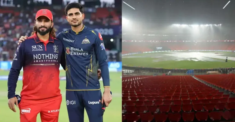 What happens if RCB vs GT IPL 2026 final gets washed out due to rain in Ahmedabad?