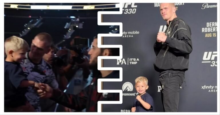 Ian Machado Garry’s Son Leo Melts Hearts With Islam Makhachev Interaction