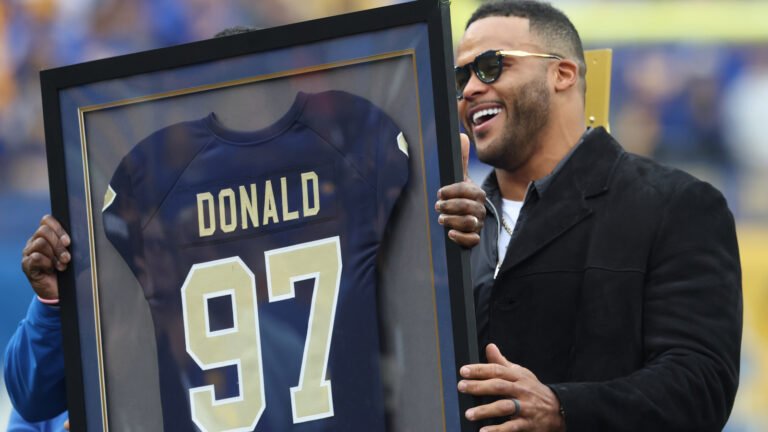 Rams GM Les Snead, Myles Garrett open up about potential Aaron Donald return