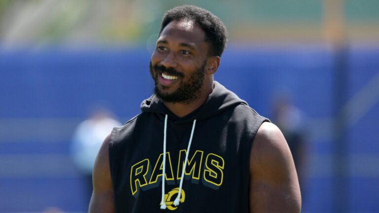 Rams’ Garrett addresses Week 1 status after dealing with knee swelling